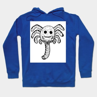 alien face hugger in ecopop Hoodie